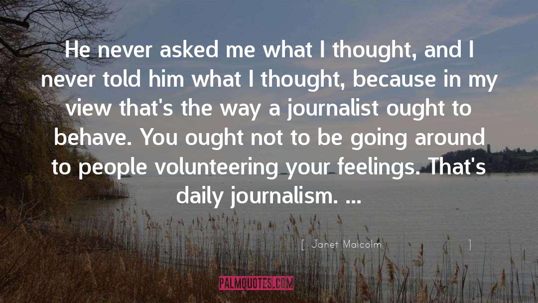 Reporting quotes by Janet Malcolm
