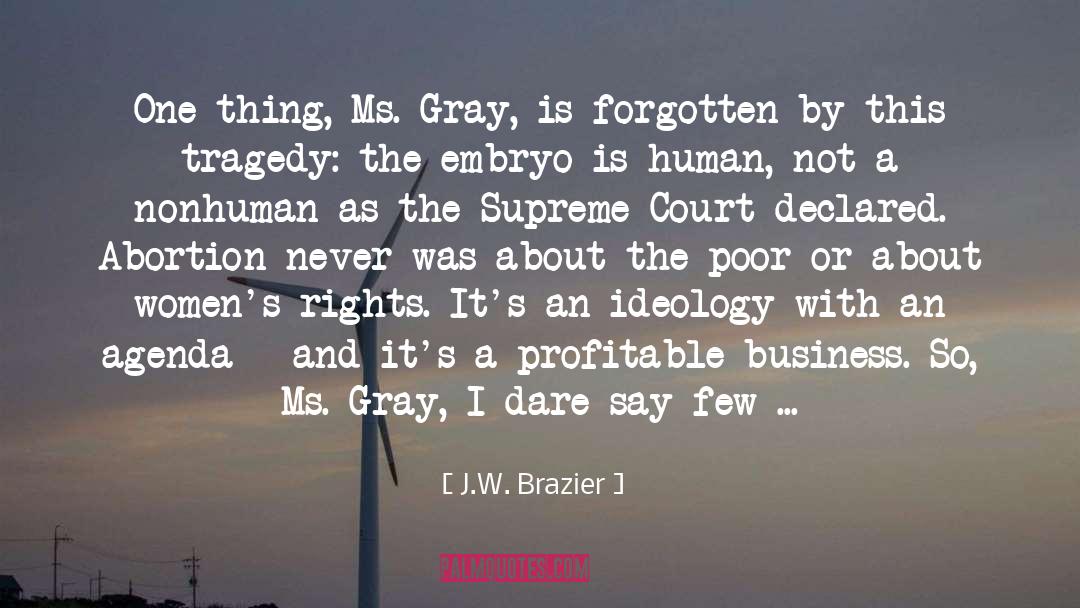 Reprehensible quotes by J.W. Brazier