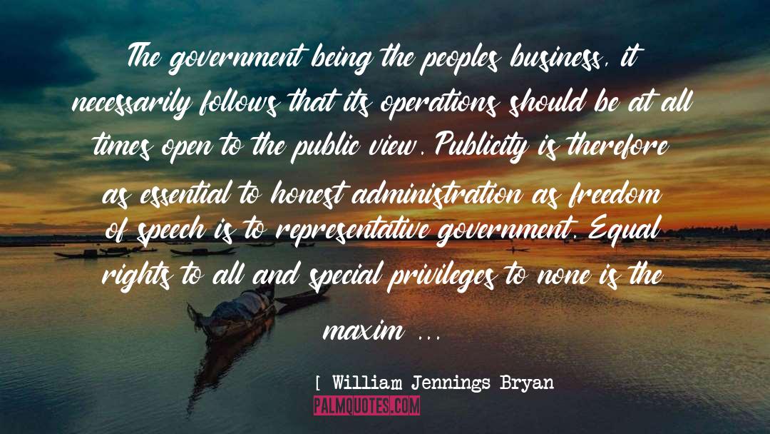 Representative Government quotes by William Jennings Bryan