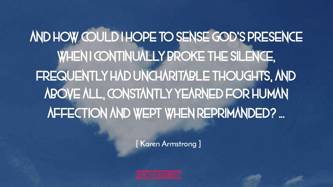 Reprimanded quotes by Karen Armstrong