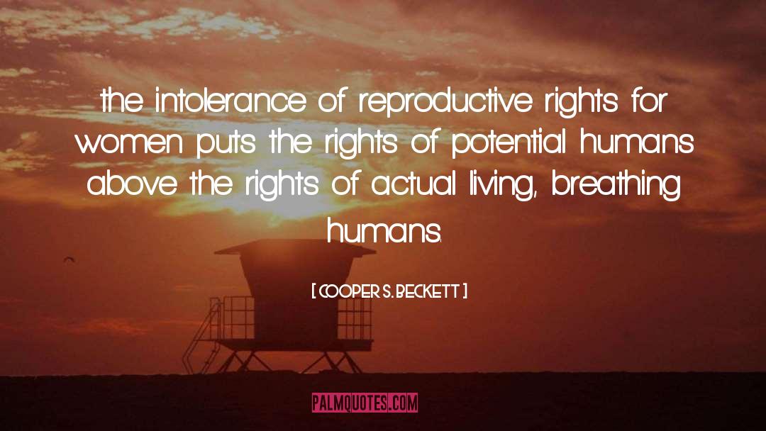 Reproductive quotes by Cooper S. Beckett