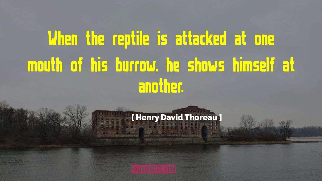 Reptile quotes by Henry David Thoreau