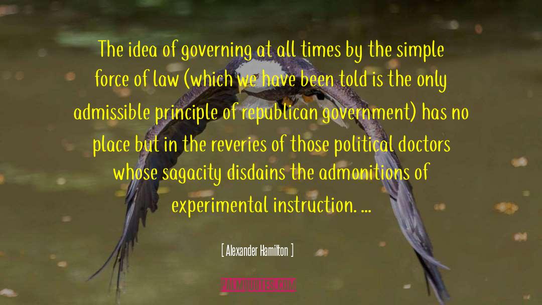 Republican Government quotes by Alexander Hamilton