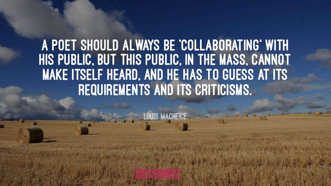 Requirements quotes by Louis MacNeice