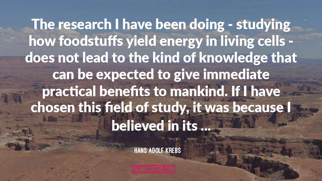 Research Theoretical Framework quotes by Hans Adolf Krebs