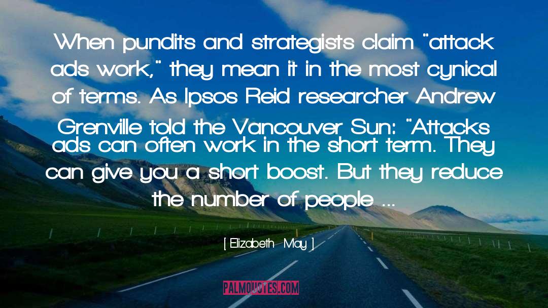 Researcher quotes by Elizabeth  May