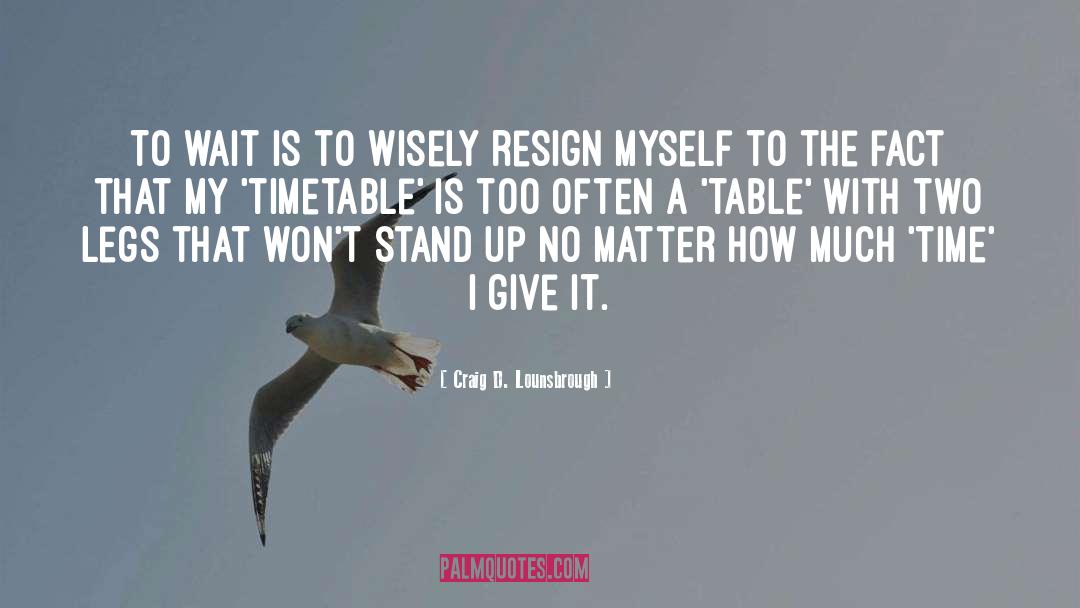 Resign quotes by Craig D. Lounsbrough