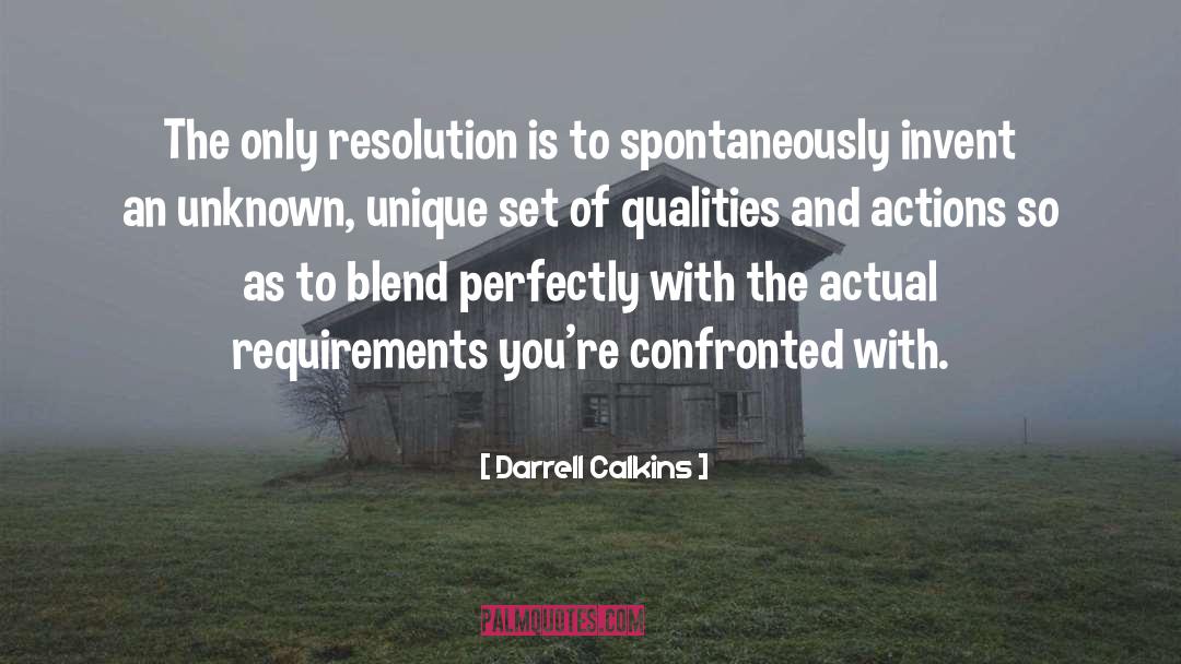 Resolution quotes by Darrell Calkins