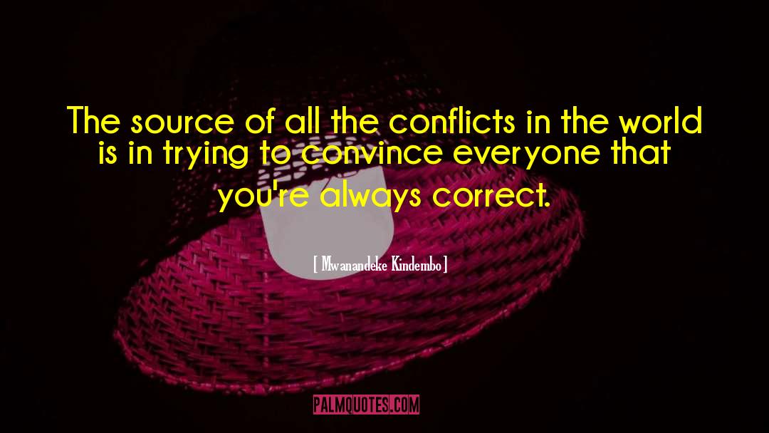 Resolving Conflicts quotes by Mwanandeke Kindembo