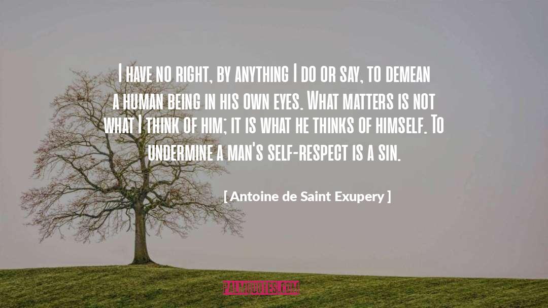 Respect By Silence quotes by Antoine De Saint Exupery