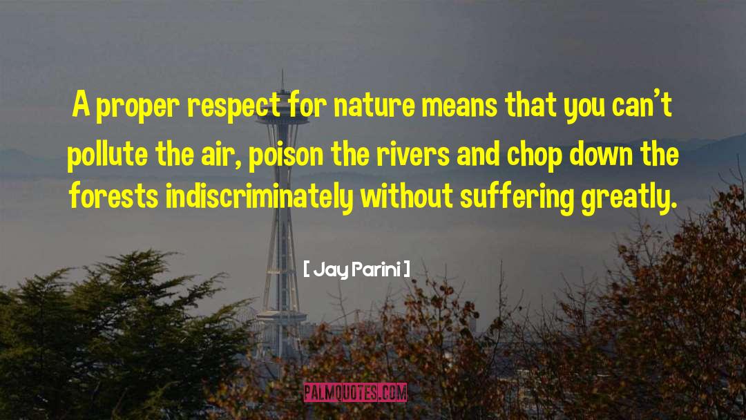 Respect For Nature quotes by Jay Parini