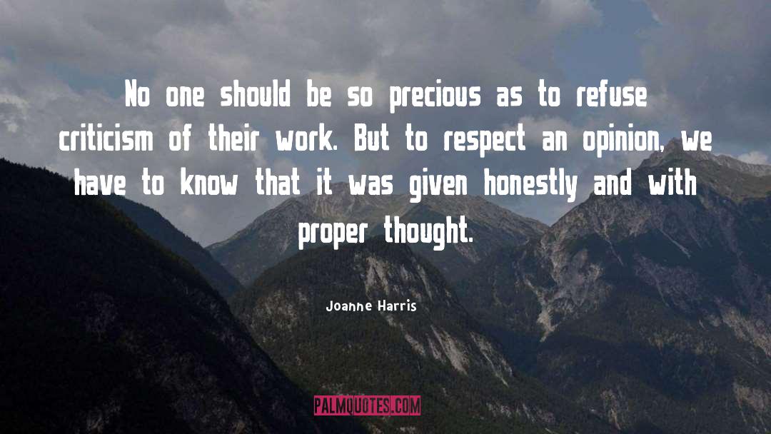 Respect One Line quotes by Joanne Harris