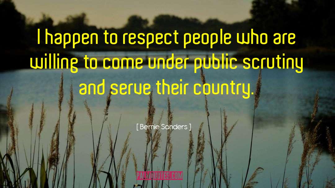 Respect People quotes by Bernie Sanders