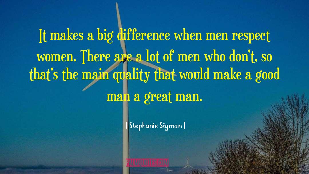 Respect Women quotes by Stephanie Sigman