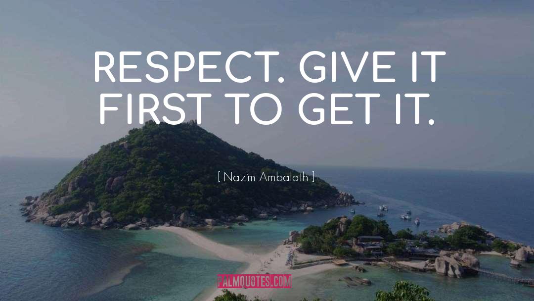 Respecting Others quotes by Nazim Ambalath