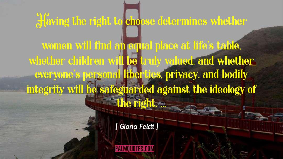 Respecting Privacy quotes by Gloria Feldt