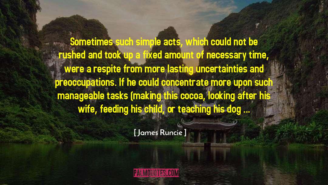 Respite quotes by James Runcie