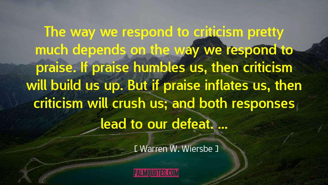 Responses quotes by Warren W. Wiersbe