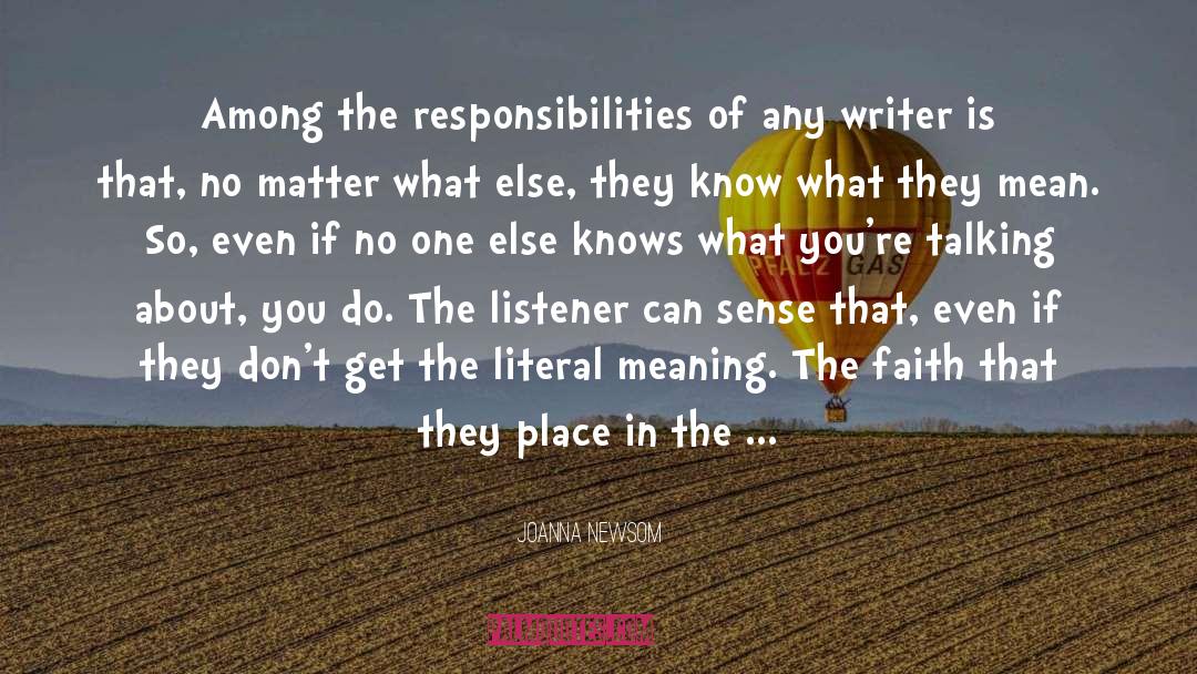 Responsibilities quotes by Joanna Newsom