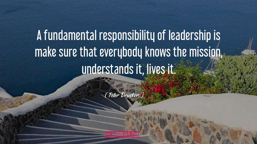 Responsibility Of Leadership quotes by Peter Drucker