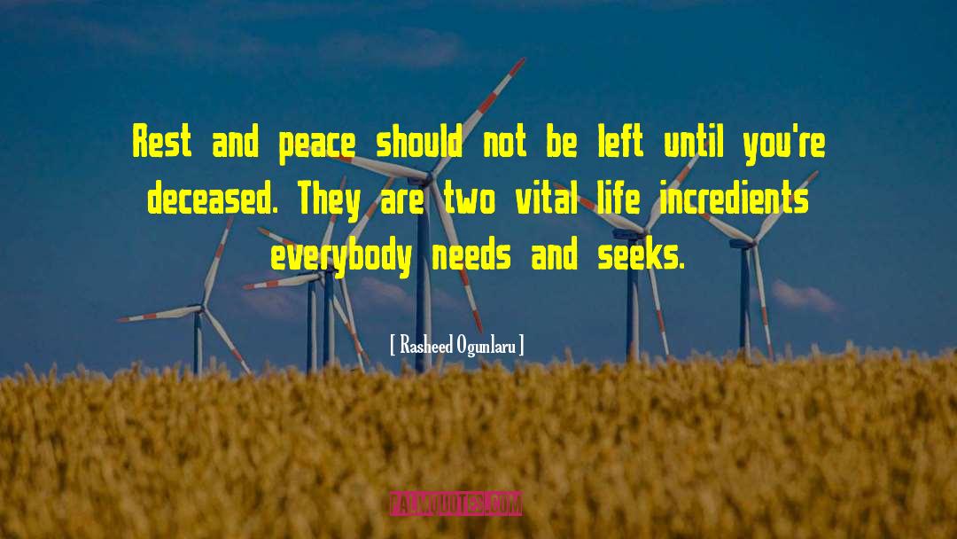Rest And Peace quotes by Rasheed Ogunlaru