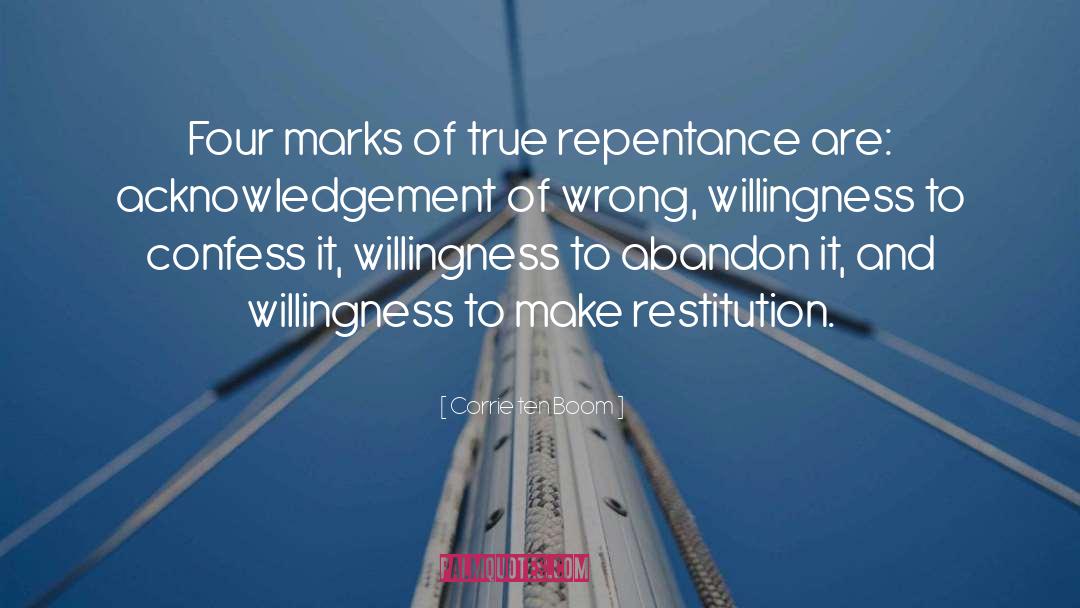Restitution quotes by Corrie Ten Boom