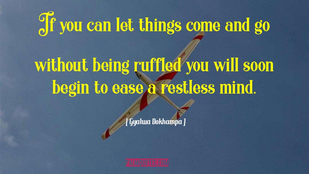 Restless quotes by Gyalwa Dokhampa