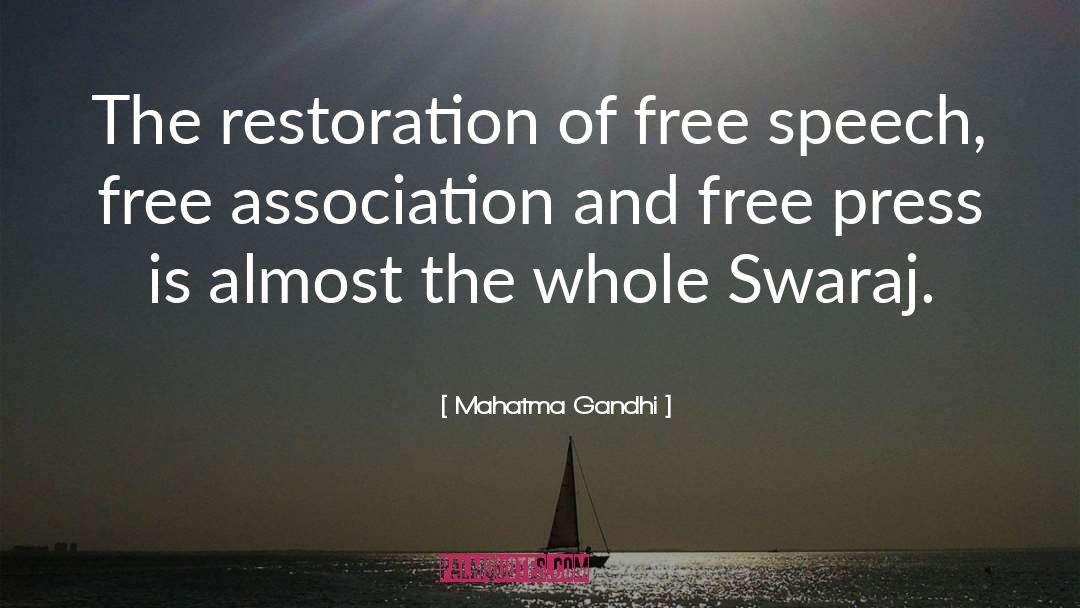 Restoration quotes by Mahatma Gandhi