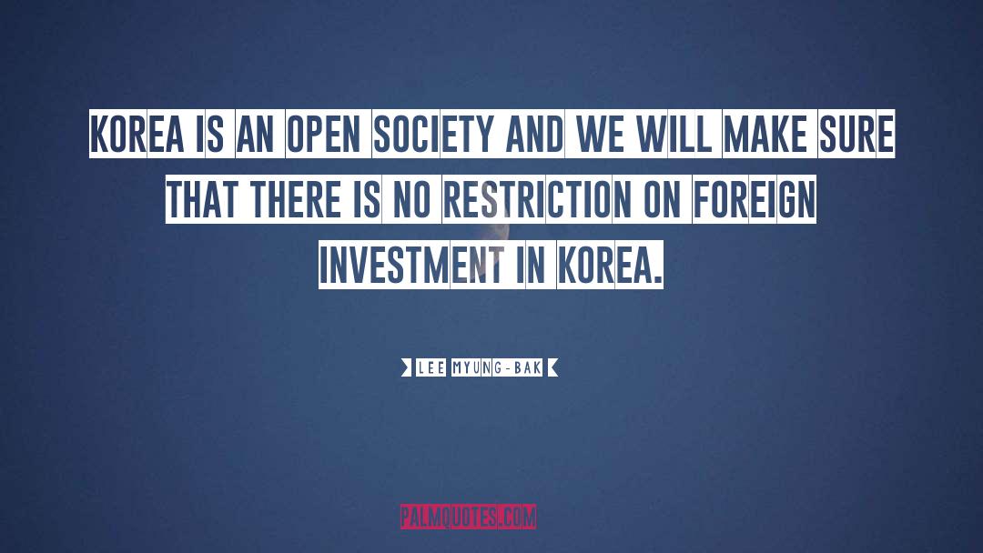 Restriction quotes by Lee Myung-bak