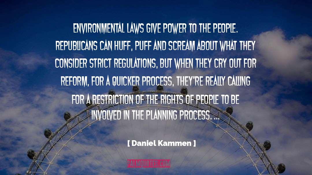 Restriction quotes by Daniel Kammen