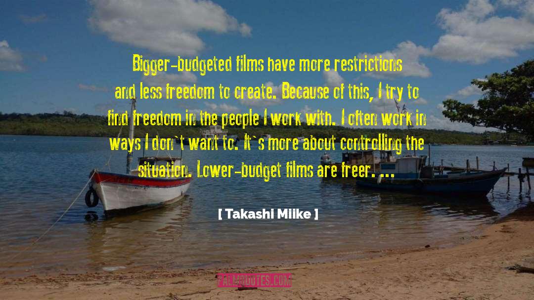 Restrictions quotes by Takashi Miike