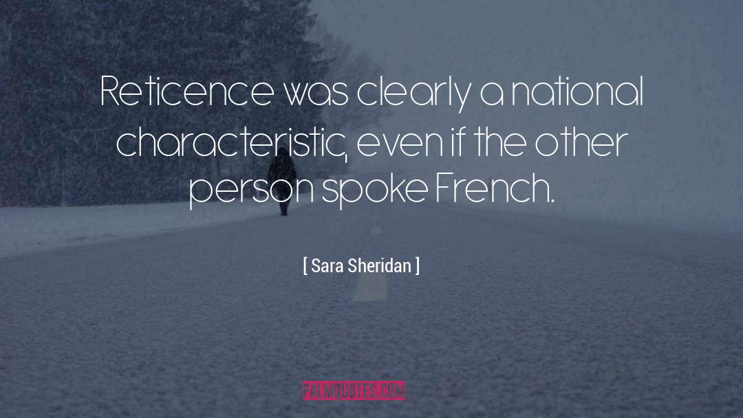 Reticence quotes by Sara Sheridan