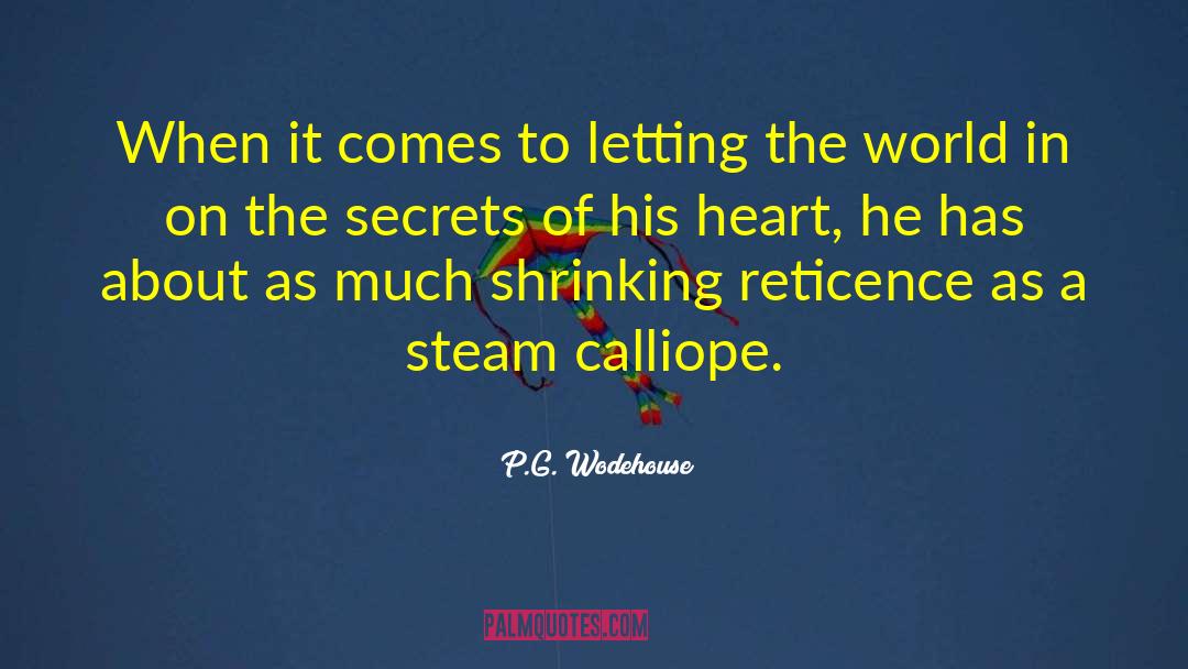 Reticence quotes by P.G. Wodehouse