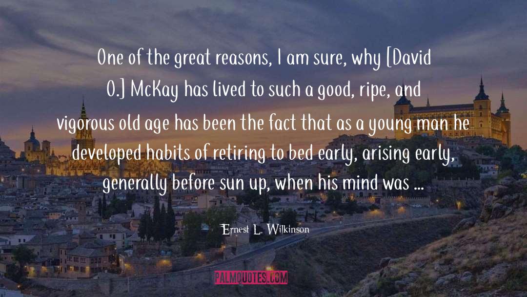 Retiring Young quotes by Ernest L. Wilkinson