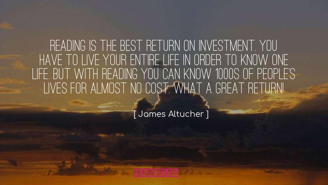 Return On Investment quotes by James Altucher