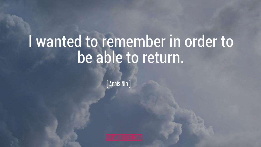 Return quotes by Anais Nin