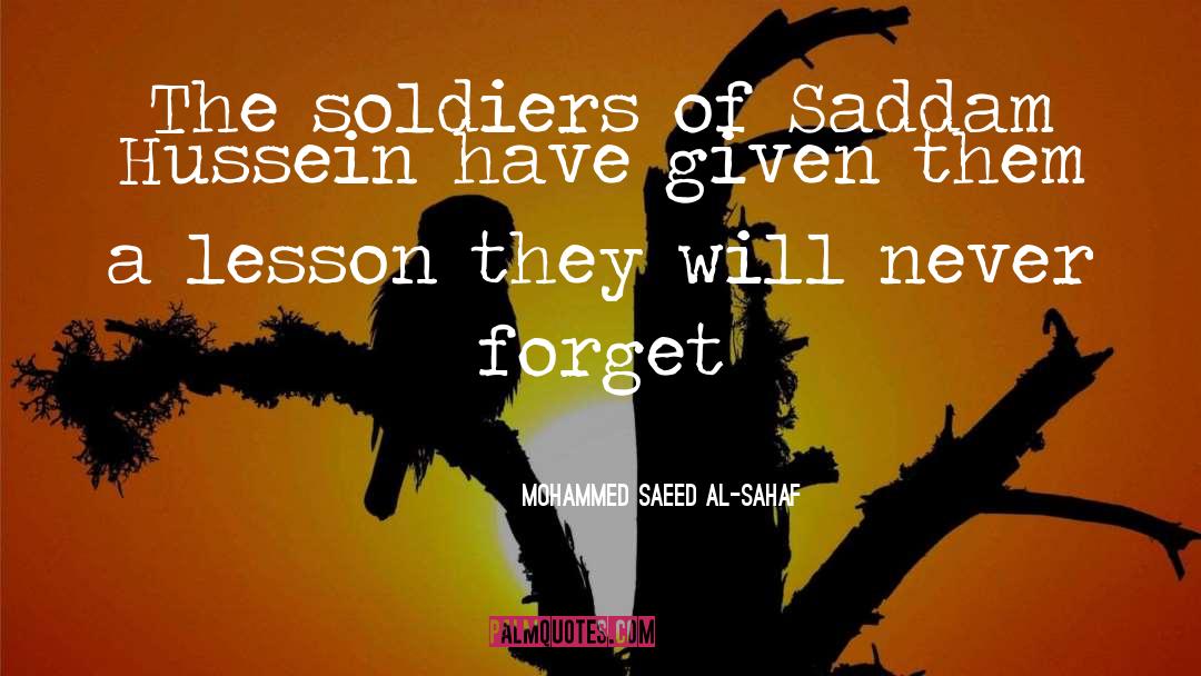 Returning Soldier quotes by Mohammed Saeed Al-Sahaf
