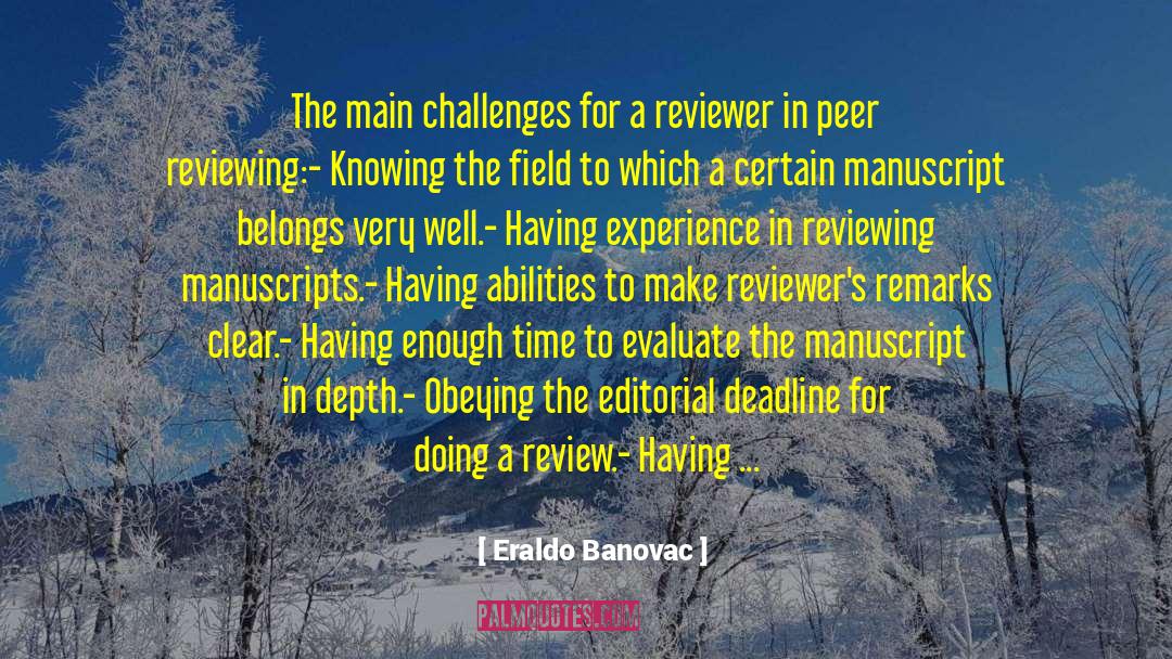 Reviewer quotes by Eraldo Banovac