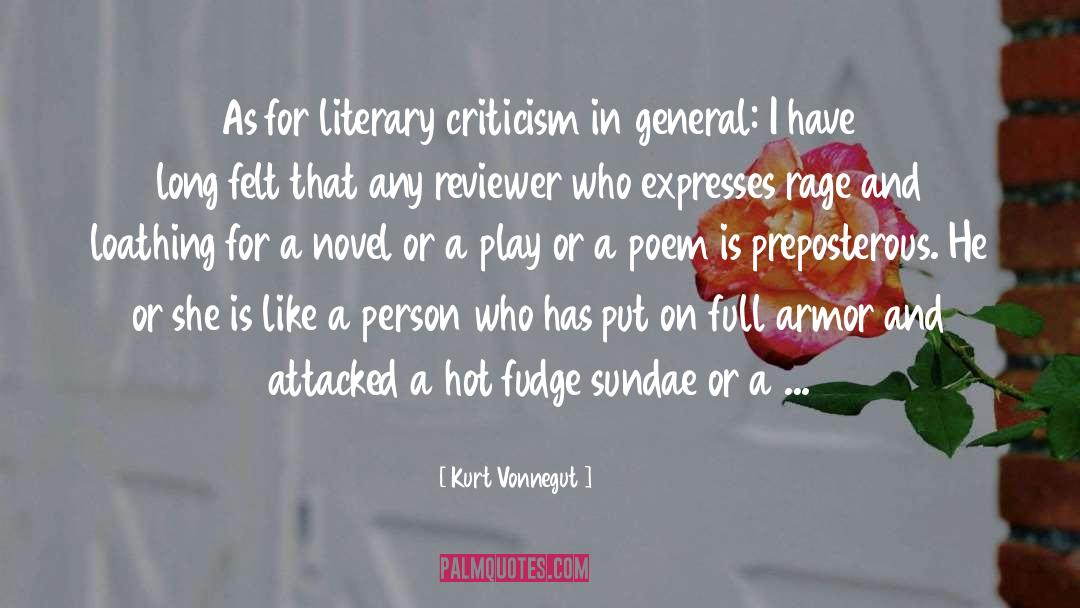 Reviewer quotes by Kurt Vonnegut