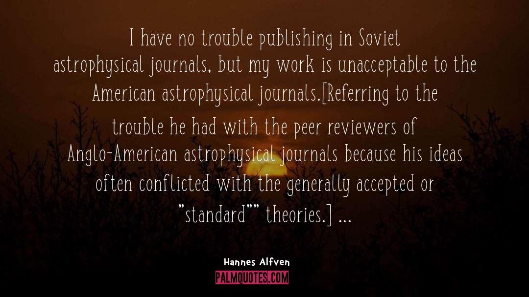 Reviewers quotes by Hannes Alfven