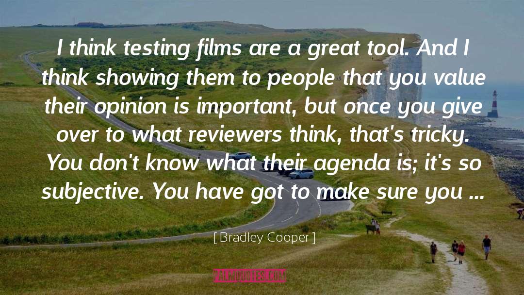 Reviewers quotes by Bradley Cooper