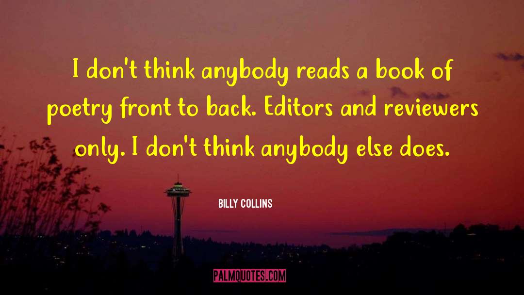 Reviewers quotes by Billy Collins