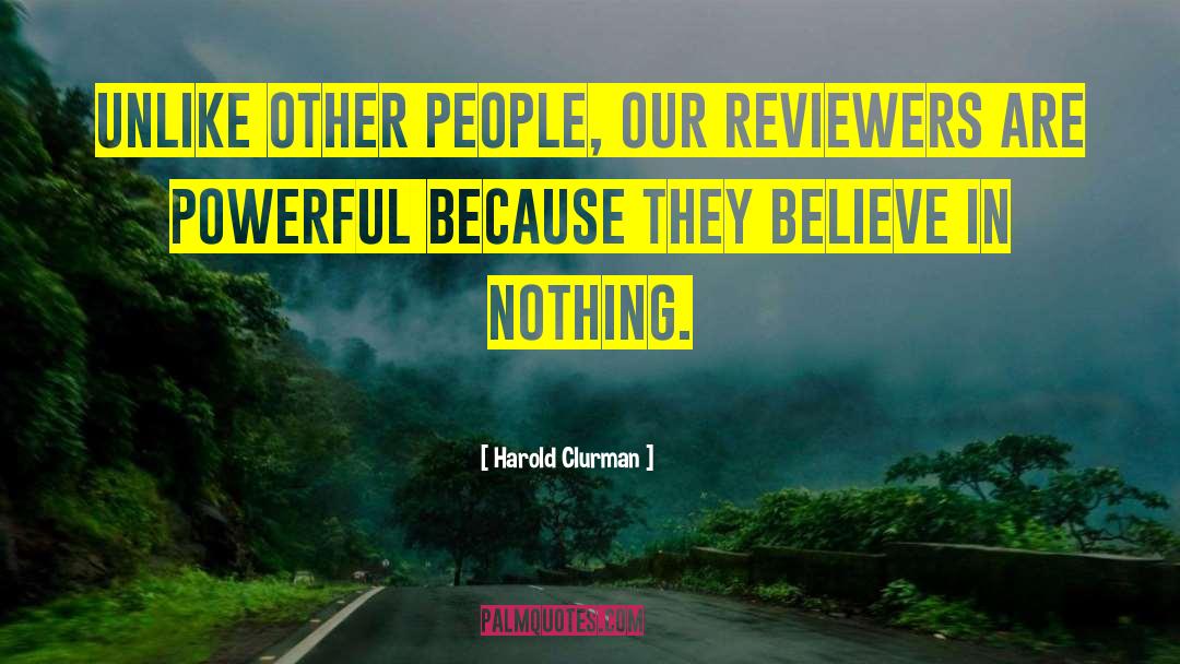Reviewers quotes by Harold Clurman