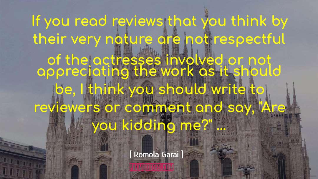 Reviewers quotes by Romola Garai