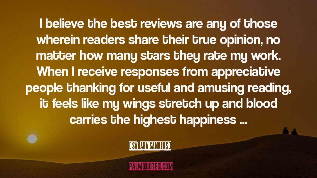 Reviews I Like quotes by Sahara Sanders