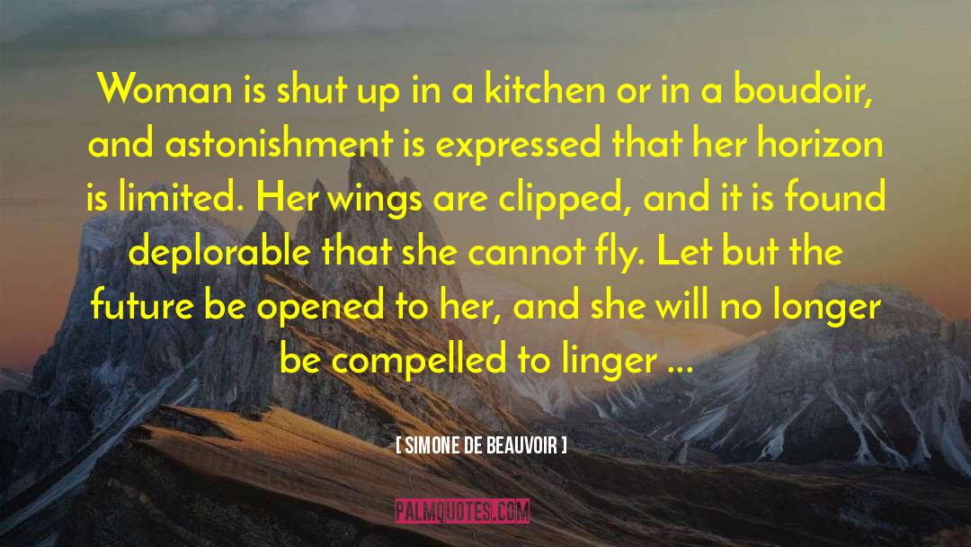 Revisits Boudoir quotes by Simone De Beauvoir