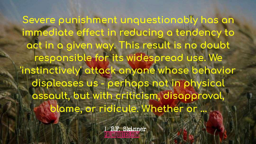 Reward Vs Punishment quotes by B.F. Skinner