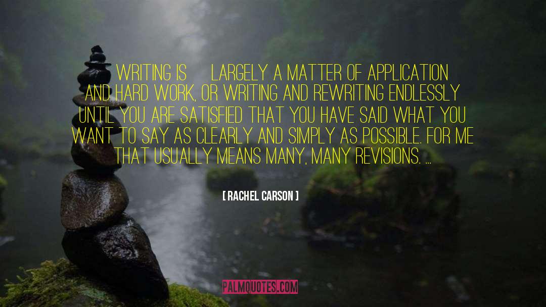 Rewriting quotes by Rachel Carson