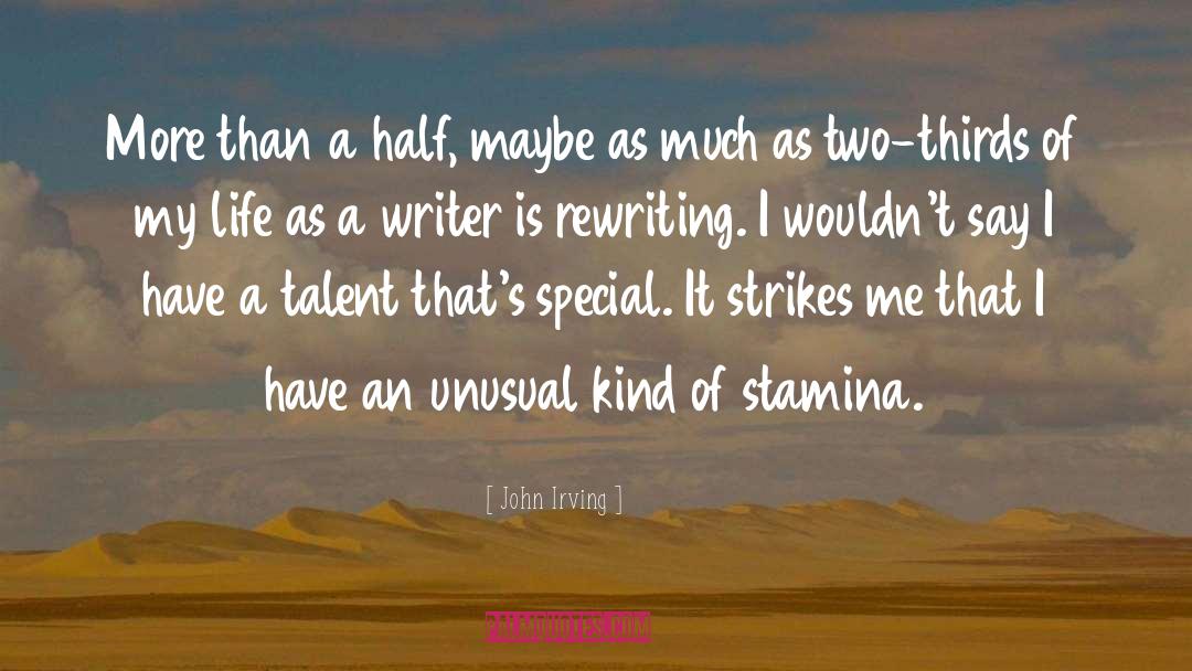 Rewriting quotes by John Irving