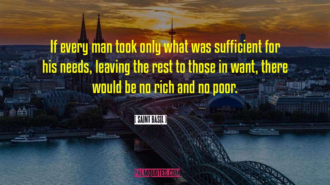 Rich Poor quotes by Saint Basil